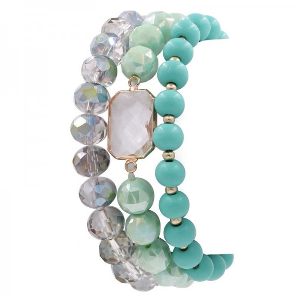 Assorted Bead Stretch Bracelet Set