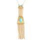 Semi Precious Stone Plate Tassel Necklace