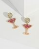 Multi Colour Crystal Cocktail Drop Earrings