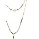 Faceted Bead Cream Pearl Necklace