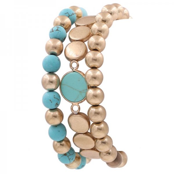 Semi Precious Stone Bracelet Set